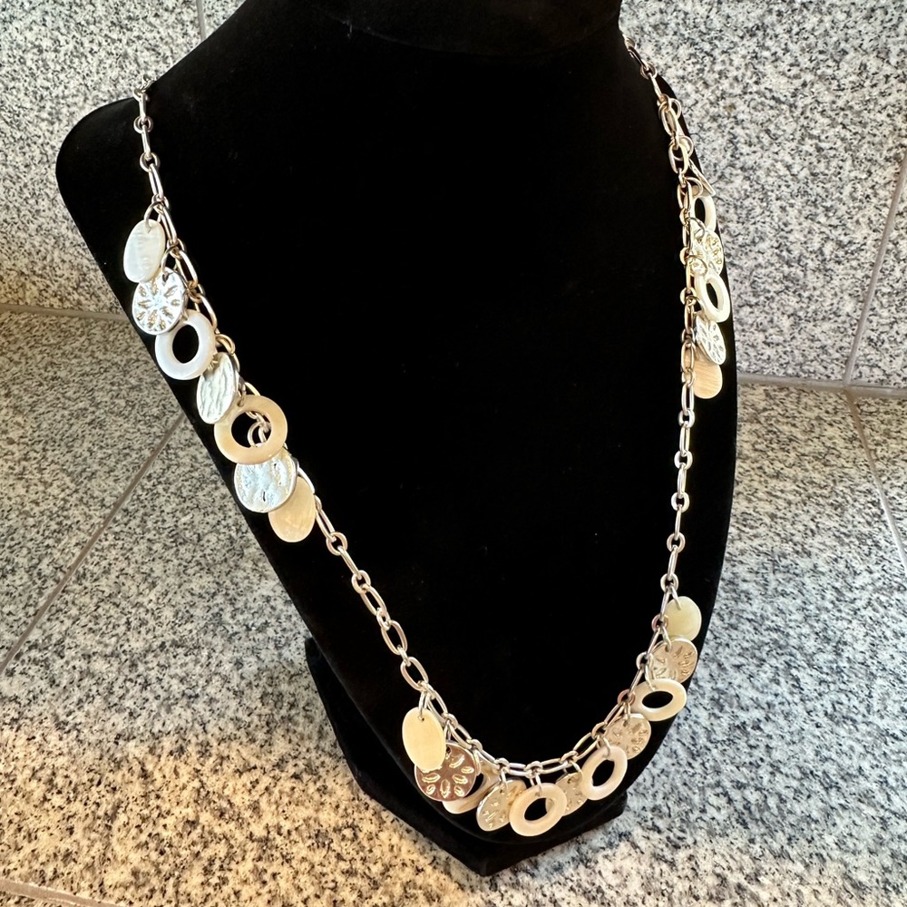 RARE The Webster for Target Silver Sand Dollar Necklace